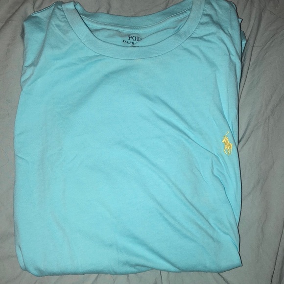 blue and yellow polo t shirt